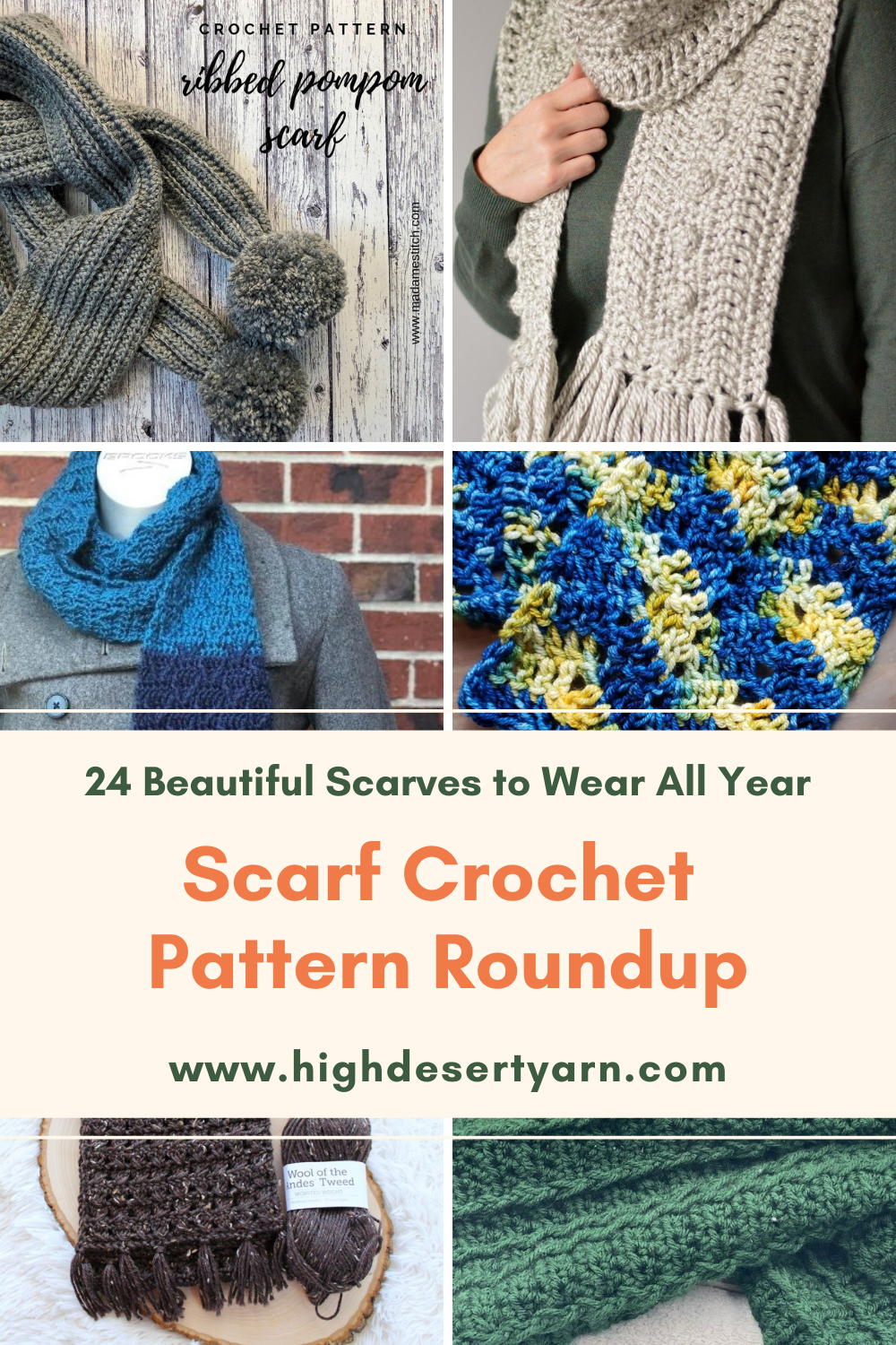 scarf crochet pattern roundup